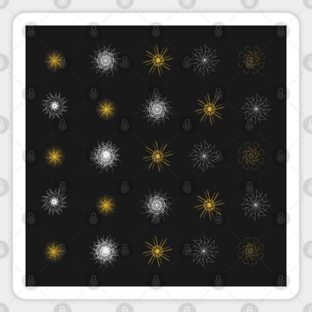 Snow flake pattern Magnet by Xatutik-Art